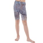 Window Pattern Winter Frost Kids  Mid Length Swim Shorts