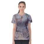 Window Pattern Winter Frost Women s Sport Mesh T-Shirt