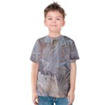 Window Pattern Winter Frost Kids  Cotton T-Shirt