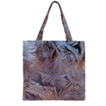 Window Pattern Winter Frost Zipper Grocery Tote Bag