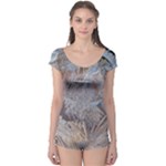 Window Pattern Winter Frost Boyleg Leotard 