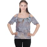 Window Pattern Winter Frost Cutout Shoulder T-Shirt