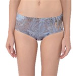 Window Pattern Winter Frost Mid-Waist Bikini Bottoms