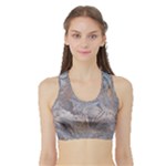 Window Pattern Winter Frost Sports Bra with Border