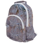 Window Pattern Winter Frost Rounded Multi Pocket Backpack