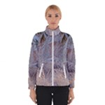 Window Pattern Winter Frost Women s Bomber Jacket