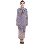 Window Pattern Winter Frost Turtleneck Maxi Dress