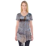 Window Pattern Winter Frost Short Sleeve Tunic 