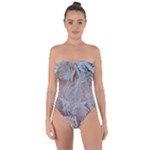 Window Pattern Winter Frost Tie Back One Piece Swimsuit