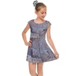 Window Pattern Winter Frost Kids  Cap Sleeve Dress