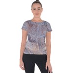 Window Pattern Winter Frost Short Sleeve Sports Top 