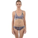 Window Pattern Winter Frost Wrap Around Bikini Set