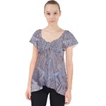 Window Pattern Winter Frost Lace Front Dolly Top