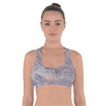 Window Pattern Winter Frost Cross Back Sports Bra