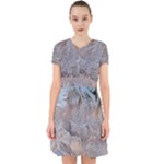 Window Pattern Winter Frost Adorable in Chiffon Dress