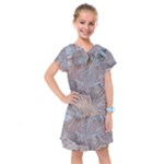 Window Pattern Winter Frost Kids  Drop Waist Dress