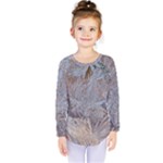 Window Pattern Winter Frost Kids  Long Sleeve T-Shirt