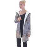 Window Pattern Winter Frost Longline Hooded Cardigan