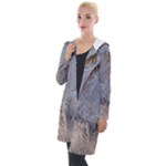 Window Pattern Winter Frost Hooded Pocket Cardigan