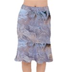 Window Pattern Winter Frost Short Mermaid Skirt