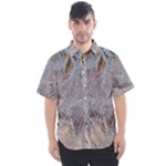 Window Pattern Winter Frost Men s Short Sleeve Shirt