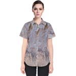 Window Pattern Winter Frost Women s Short Sleeve Shirt