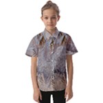 Window Pattern Winter Frost Kids  Short Sleeve Shirt