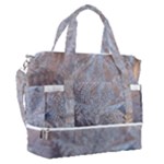 Window Pattern Winter Frost Sports Shoulder Bag with Shoes Compartment