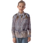 Window Pattern Winter Frost Kids  Long Sleeve Shirt