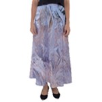 Window Pattern Winter Frost Flared Maxi Skirt