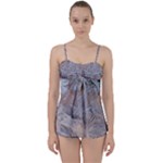 Window Pattern Winter Frost Babydoll Tankini Set