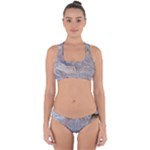 Window Pattern Winter Frost Cross Back Hipster Bikini Set