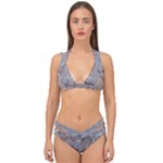 Window Pattern Winter Frost Double Strap Halter Bikini Set