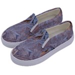 Window Pattern Winter Frost Kids  Canvas Slip Ons