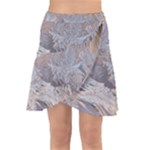 Window Pattern Winter Frost Wrap Front Skirt