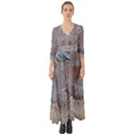 Window Pattern Winter Frost Button Up Boho Maxi Dress