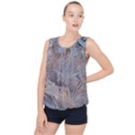 Window Pattern Winter Frost Bubble Hem Chiffon Tank Top