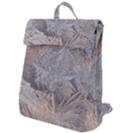 Window Pattern Winter Frost Flap Top Backpack