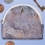 Window Pattern Winter Frost Horseshoe Style Canvas Pouch