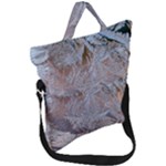 Window Pattern Winter Frost Fold Over Handle Tote Bag