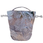 Window Pattern Winter Frost Drawstring Bucket Bag