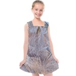 Window Pattern Winter Frost Kids  Cross Back Dress