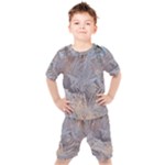 Window Pattern Winter Frost Kids  T-Shirt and Shorts Set