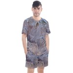 Window Pattern Winter Frost Men s Mesh T-Shirt and Shorts Set