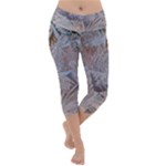 Window Pattern Winter Frost Lightweight Velour Capri Yoga Leggings