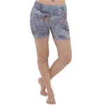 Window Pattern Winter Frost Lightweight Velour Yoga Shorts