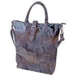 Window Pattern Winter Frost Buckle Top Tote Bag