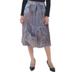 Window Pattern Winter Frost Classic Velour Midi Skirt 