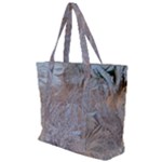 Window Pattern Winter Frost Zip Up Canvas Bag