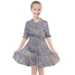 Window Pattern Winter Frost Kids  All Frills Chiffon Dress